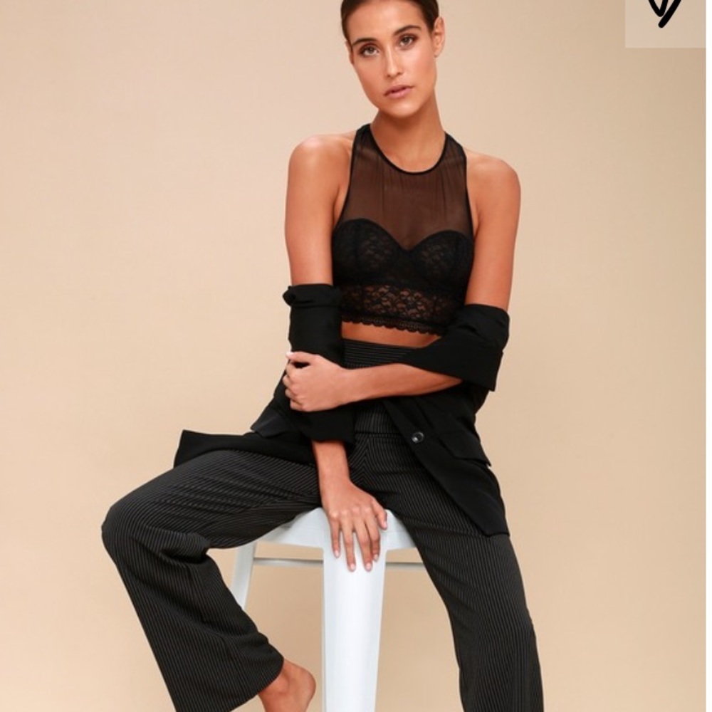 Free People Stay With Me Black Lace Soft Bra - Picture 4 of 8